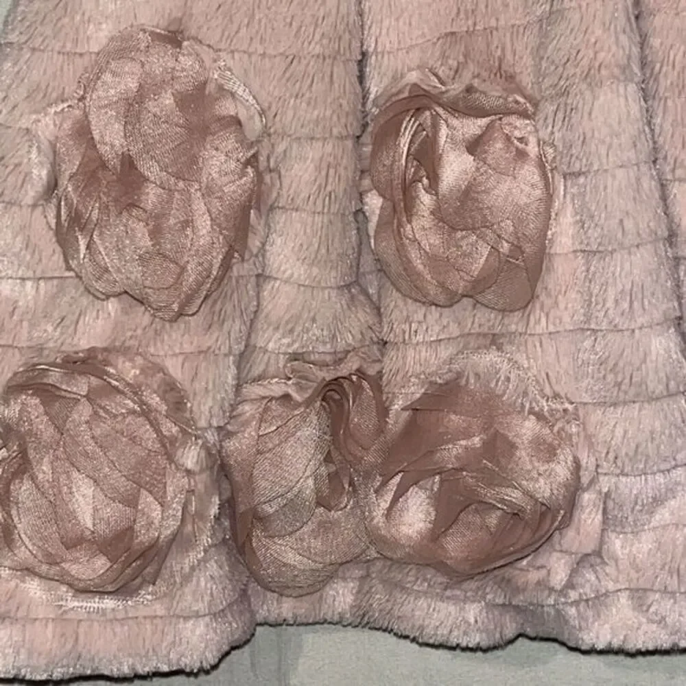 Little Lass Light Pink  Faux‎ Fur Fuzzy Jacket Coat Fashion Girls 12 Months